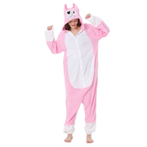 Piżama Onesie, Kigurumi - Różowy Wilk L