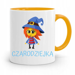 Kubek Żółty Dla Dzieci Córki Czarodziejka +imię