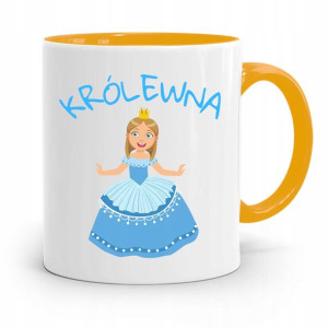Kubek Żółty Dla Dzieci Córki Mała Królewna +imię