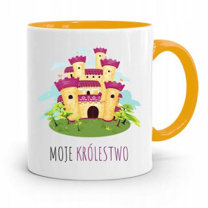 Kubek Żółty Dla Dzieci Moje Królestwo +imię