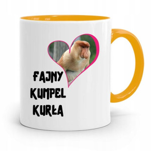 Kubek Żółty Dla Przyjaciela Fajny Kumpel Kurła