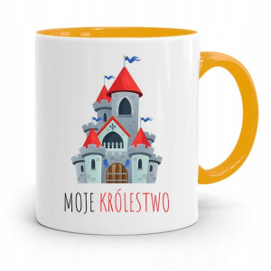 Kubek Żółty Dla Dzieci Moje Królestwo +imię