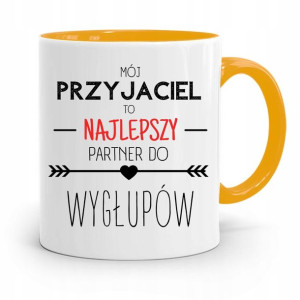 Kubek Żółty Dla Przyjaciela Najlepszy Partner