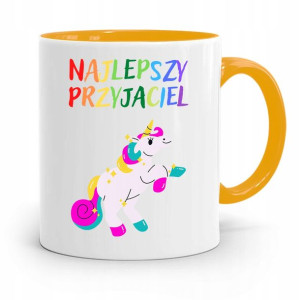 Kubek Żółty Dla Dzieci Najlepszy Przyjaciel +imię