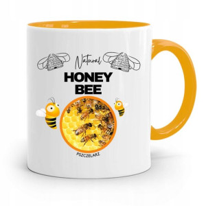 Kubek Zółty Dla Pszczelarza Honey Bee Prezent