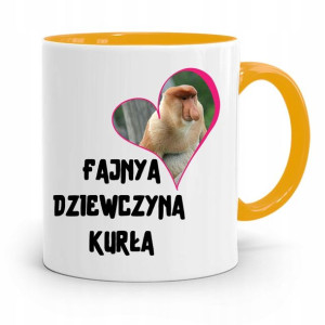 Kubek Żółty Dla Dziewczyny Fajnya Dziewczyna Kurła
