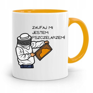 Kubek Zółty Dla Pszczelarza Zaufaj Mi Jestem