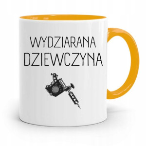 Kubek Żółty Dla Dziewczyny Wydziarana Dziewczyna