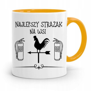 Kubek Żółty Dla Strażaka Najlepszy Strażak Na Wsi
