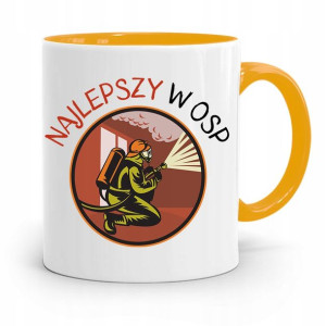 Kubek Żółty Dla Strażaka Najlepszy W Osp Prezent