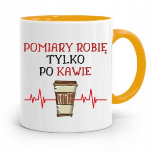 Kubek Żółty Dla Geodety Pomiary Robię Po Kawie
