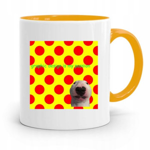 Kubek Żółty Dla Grafika Graphic Is My Passion