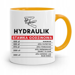 Kubek Żółty Dla Hydraulika Stawka Godzinowa