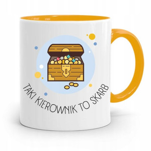 Kubek Żółty Dla Kierownika Taki Kierownik To Skarb