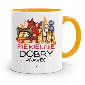 Kubek Żółty Dla Krawca Piekielnie Dobry Krawiec