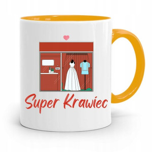 Kubek Żółty Dla Krawca Super Krawiec Prezent