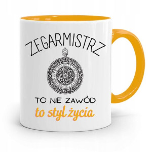 Kubek Żółty Dla Zegarmistrza To Styl Życia Prezent
