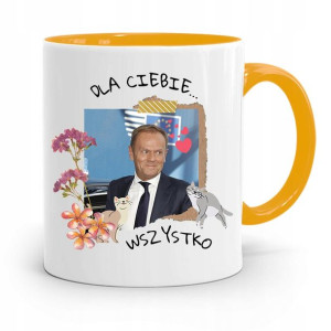Kubek Żółty Donald Tusk Po Platforma Prezent
