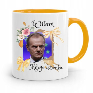 Kubek Żółty Donald Tusk Po Platforma Prezent