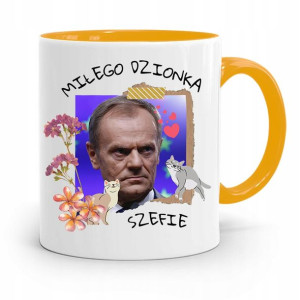 Kubek Żółty Donald Tusk Po Platforma Prezent