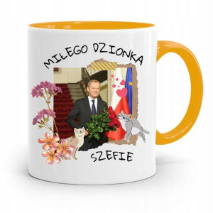 Kubek Żółty Donald Tusk Po Platforma Prezent