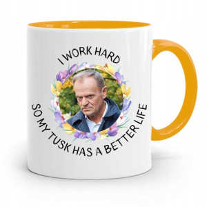 Kubek Żółty Donald Tusk Po Platforma Prezent