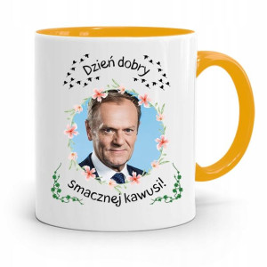 Kubek Żółty Donald Tusk Po Platforma Prezent