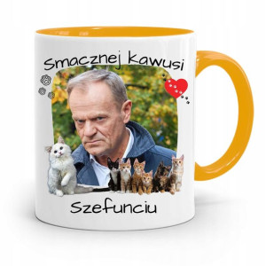Kubek Żółty Donald Tusk Po Platforma Prezent