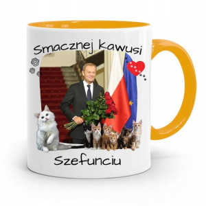 Kubek Żółty Donald Tusk Po Platforma Prezent