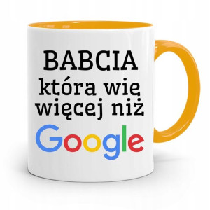 Kubek Żółty Dzień Babci Która Więcej Niż Google