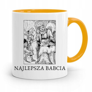 Kubek Żółty Dzień Babci Najlepsza Babcia Prezent