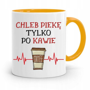 Kubek Żółty Dla Piekarza Chleb Piekę Po Kawie