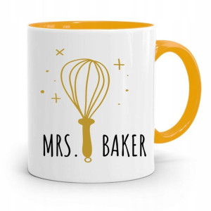 Kubek Żółty Dla Piekarza Mrs. Baker Prezent