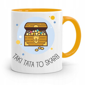 Kubek Żółty Dzień Ojca Dla Taty Tata To Skarb