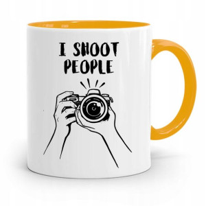 Kubek Żółty Fotografa I Shoot People Prezent