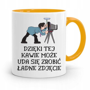Kubek Żółty Fotografa Może Uda Się Zrobić Zdjęcia