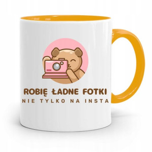 Kubek Żółty Fotografa Robię Ładne Fotki Prezent