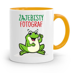 Kubek Żółty Fotografa Żajebisty Fotograf Prezent