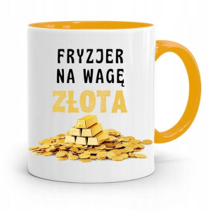 Kubek Żółty Fryzjera Fryzjer Na Wagę Złota Prezent