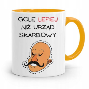Kubek Żółty Fryzjera Gole Lepiej Niż Urząd Prezent