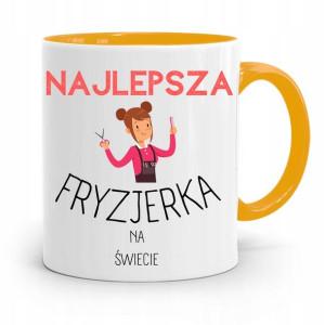 Kubek Żółty Fryzjera Najlepsza Fryzjerka Świata