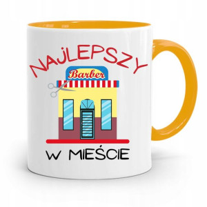 Kubek Żółty Fryzjera Najlepszy Barber W Mieście