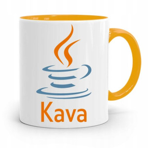 Kubek Żółty Informatyka Programisty Java Kava