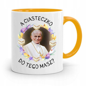 Kubek Żółty Jan Paweł Ii Papież A Ciasteczko Masz?