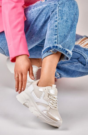 Białe sneakersy damskie Geori