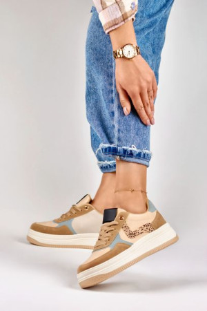 Beżowe sneakersy damskie Lara