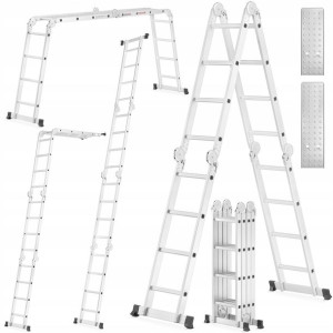 Drabina aluminiowa przegubowa HIGHER 4x4 + Podest