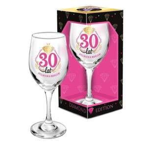 Kieliszek do wina DIAMOND 220 ml na 30 urodziny
