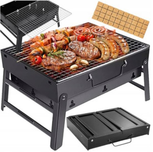Grill Turystyczny Przenośny Składany Węglowy Gril