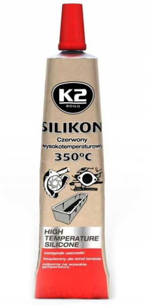 K2 Silikon Czerwony Pokrywa Zaworów Temostat +350c